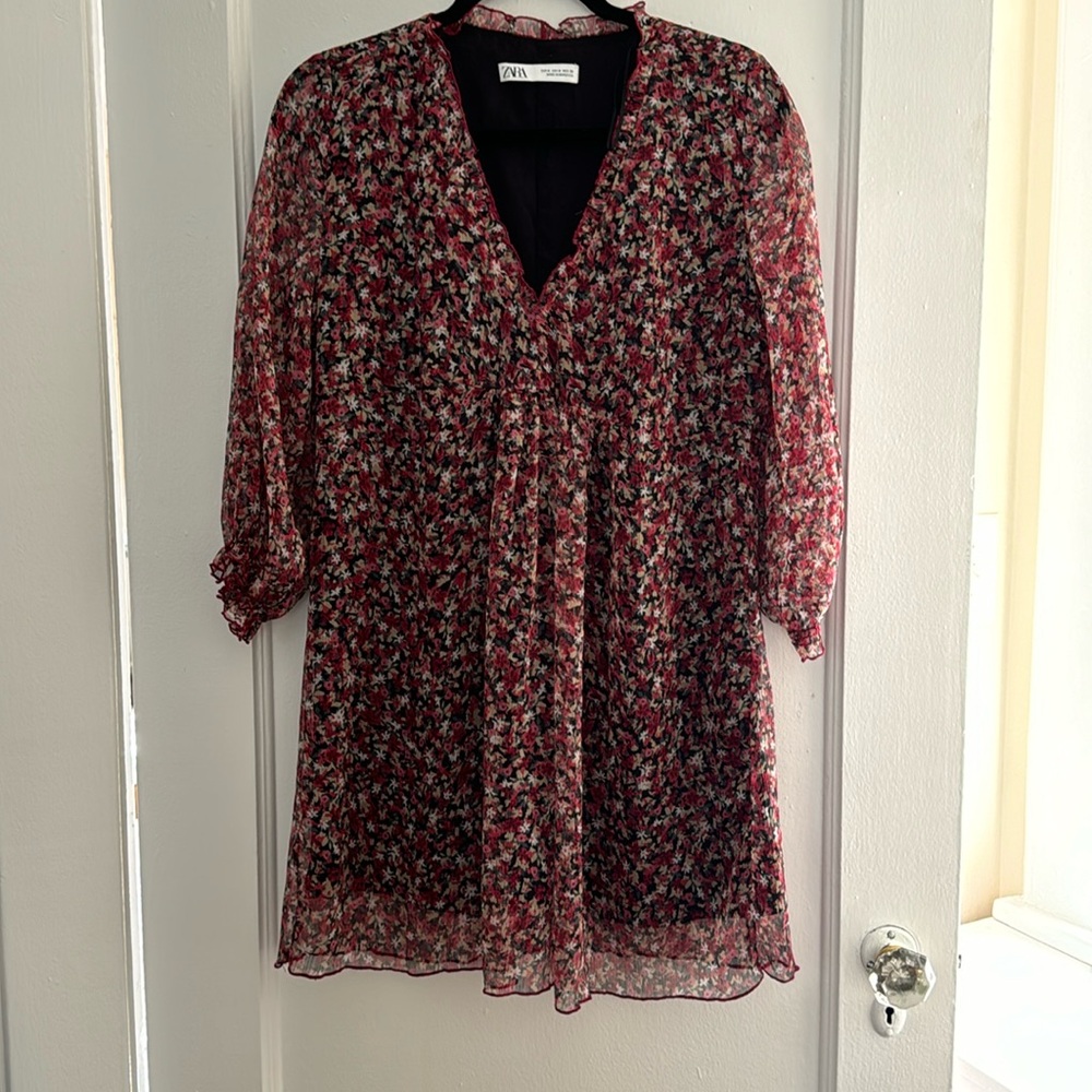Fall floral dress